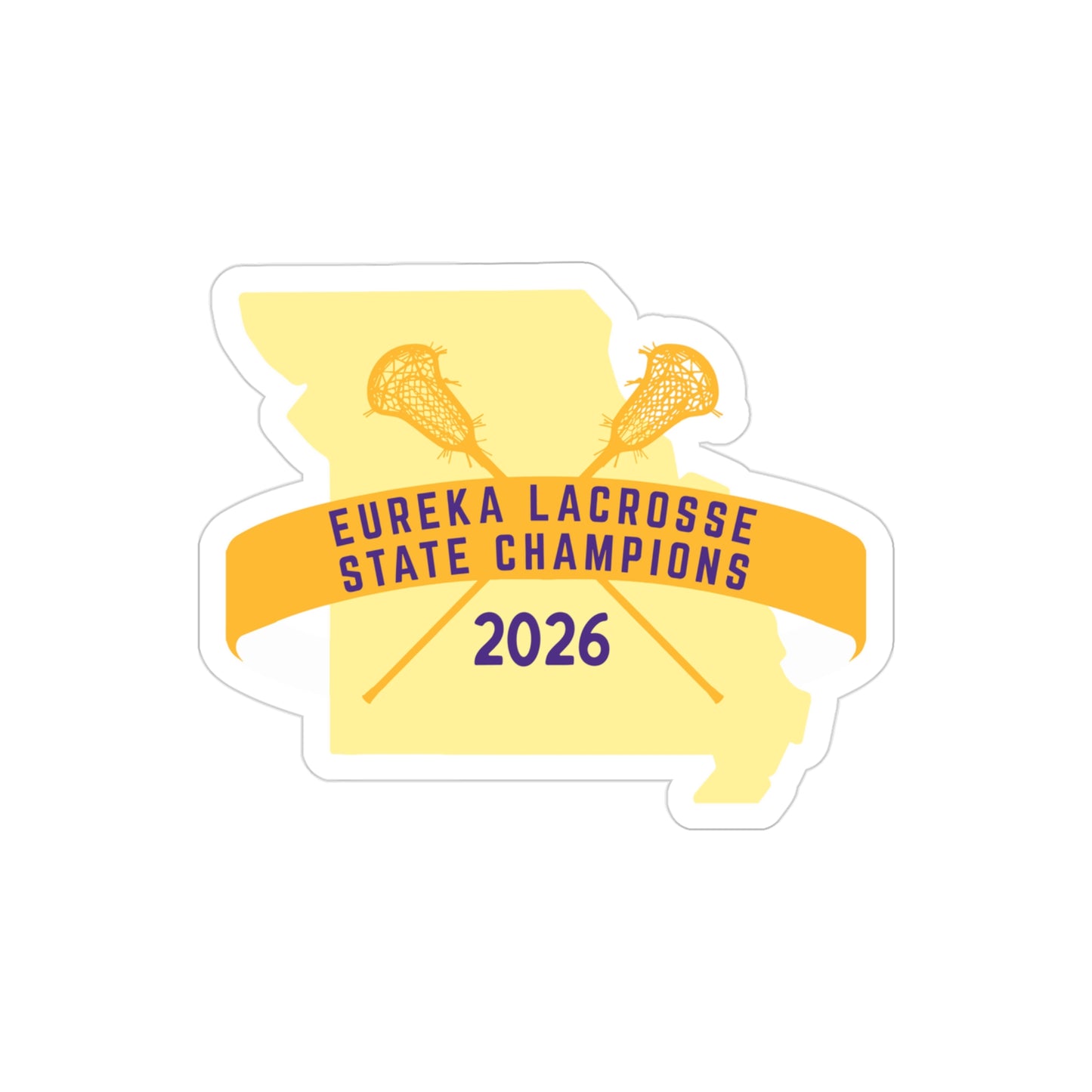 Eureka Girls Lacrosse Transparent Outdoor Sticker (3"x3")