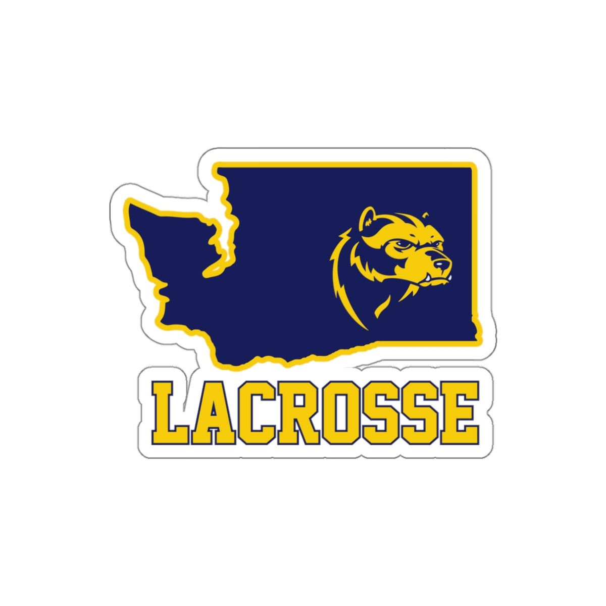 Bellevue Lacrosse Die-Cut Outdoor Sticker (3"x3")