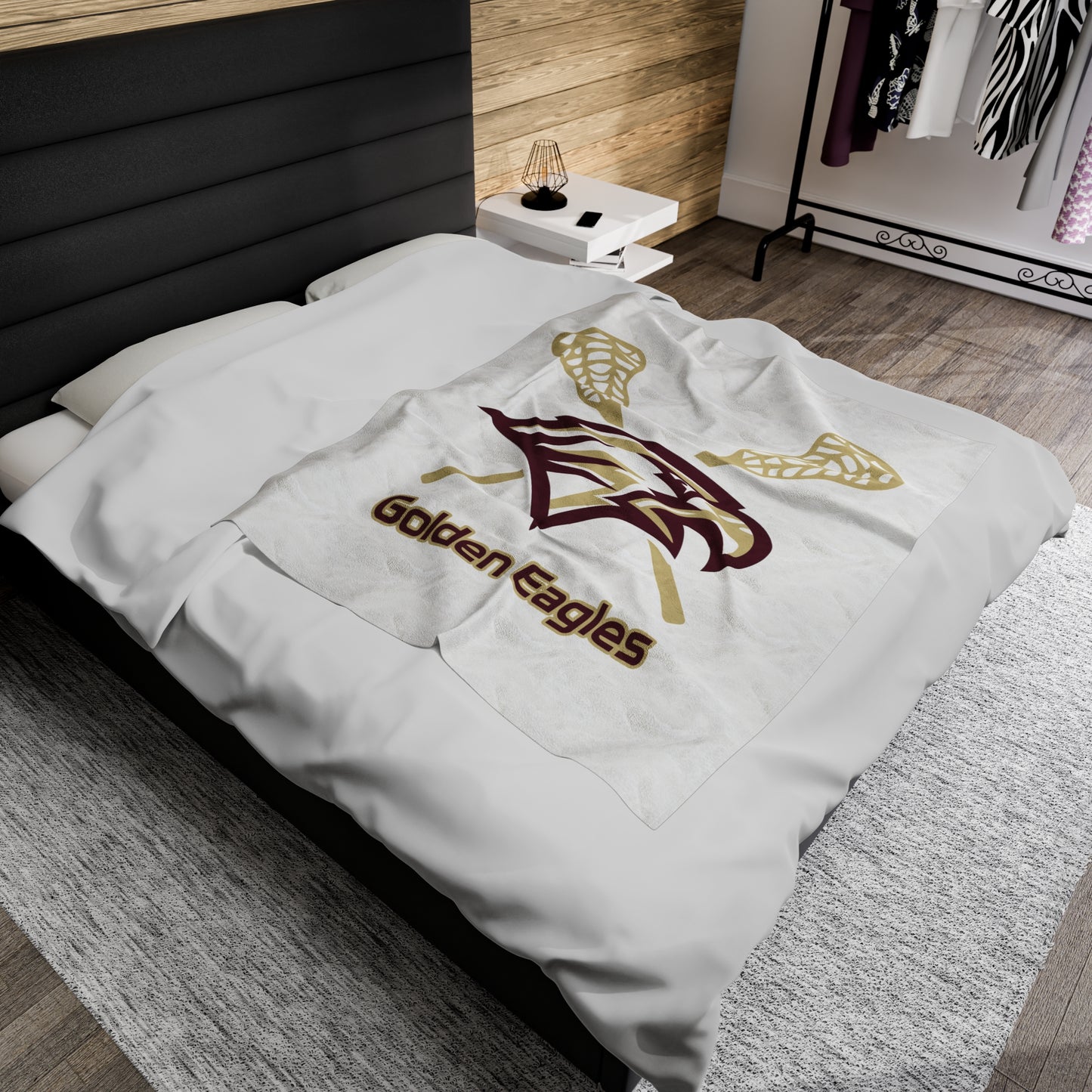 Maple Mountain Youth Lacrosse Velveteen Plush Blanket