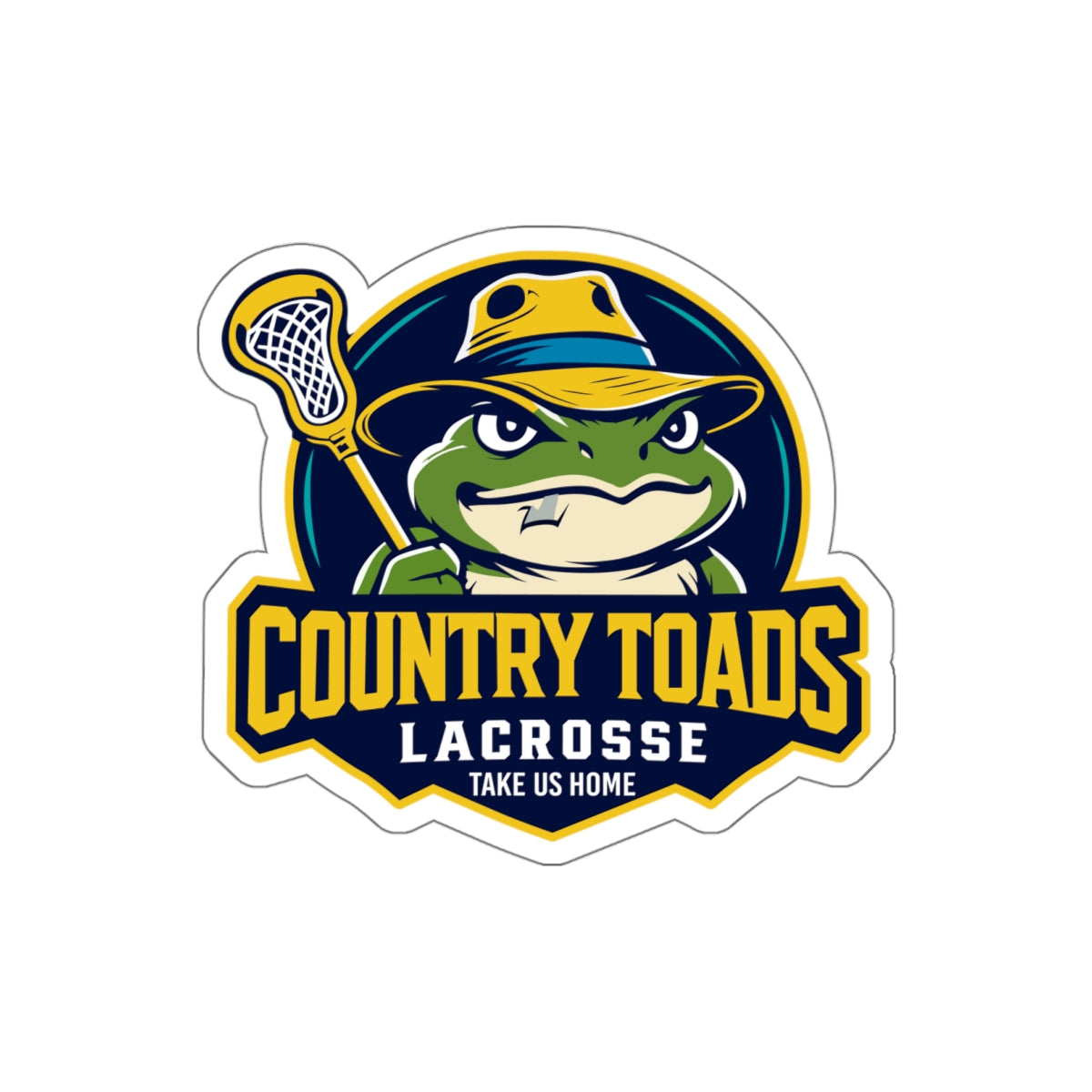 Country Toads Lacrosse Die-Cut Sticker