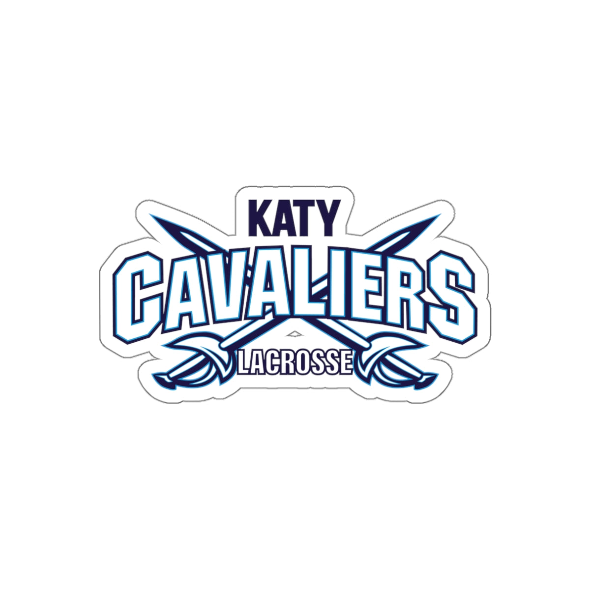 Cavaliers Lacrosse Die Cut Stickers