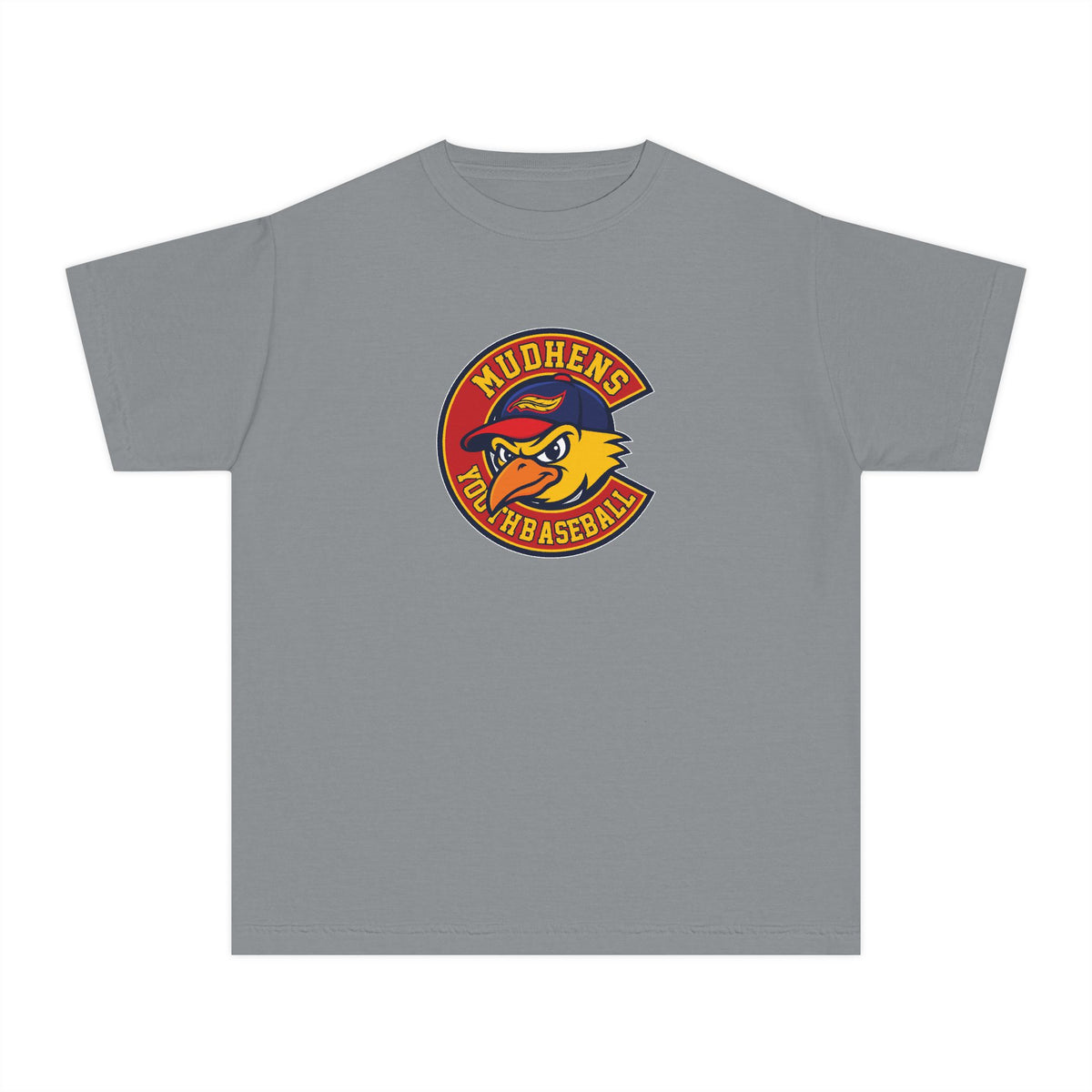 Youth Mudhens Youth Baseball Comfort Colors Garment Dyed T-Shirt