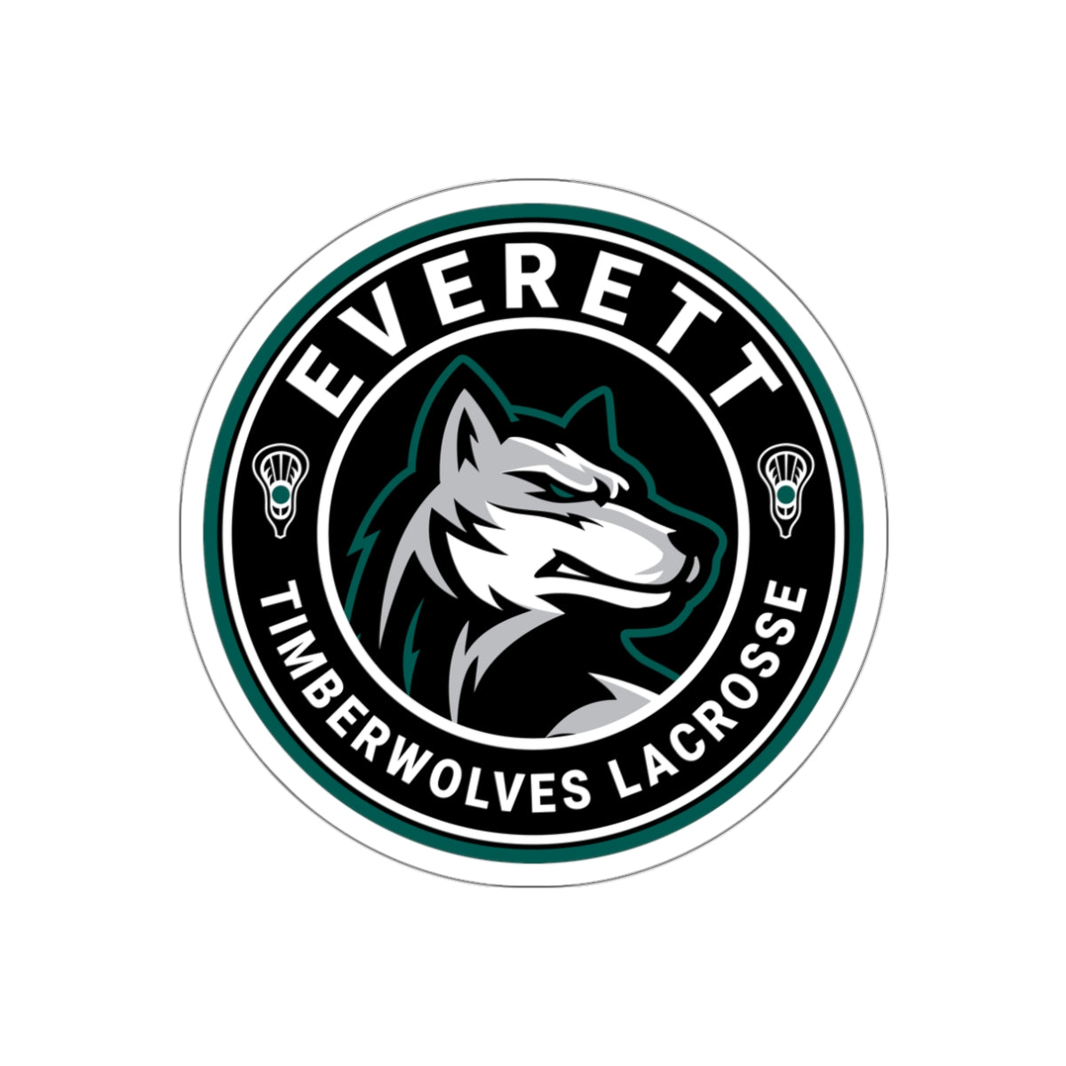 Everett Lacrosse Die Cut Stickers