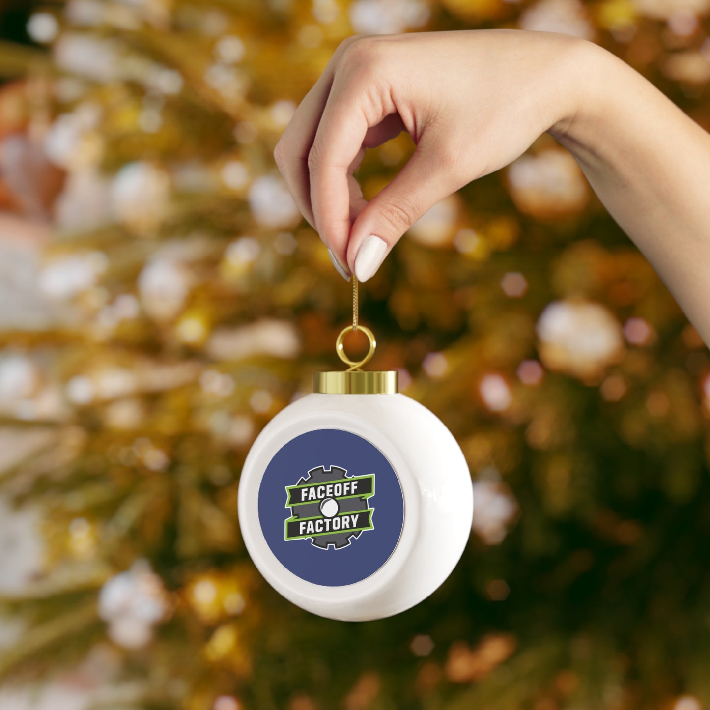 Faceoff Factory Christmas Ball Ornament