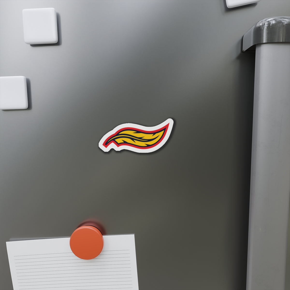 Mudhens Baseball Die-Cut Magnet