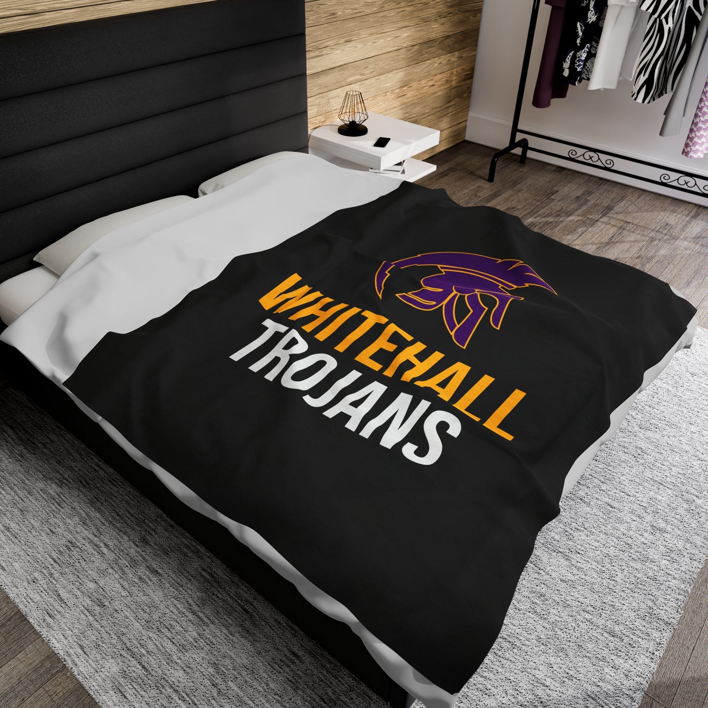 Whitehall School Velveteen Plush Blanket (60" x 80")