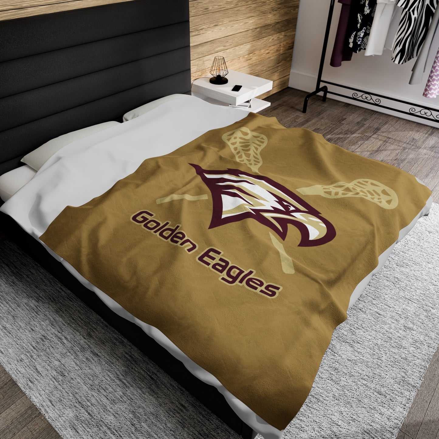 Maple Mountain Youth Lacrosse Velveteen Plush Blanket