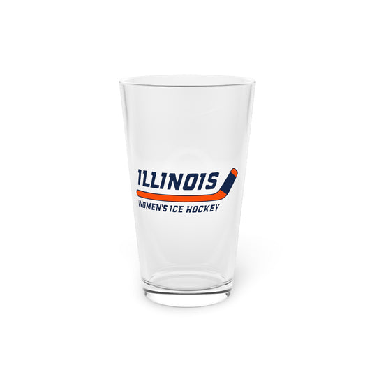 Illinois Hockey Pint Glass