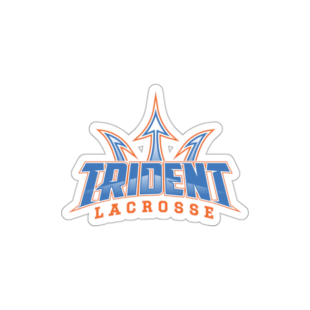 Trident Lacrosse Die-Cut Stickers