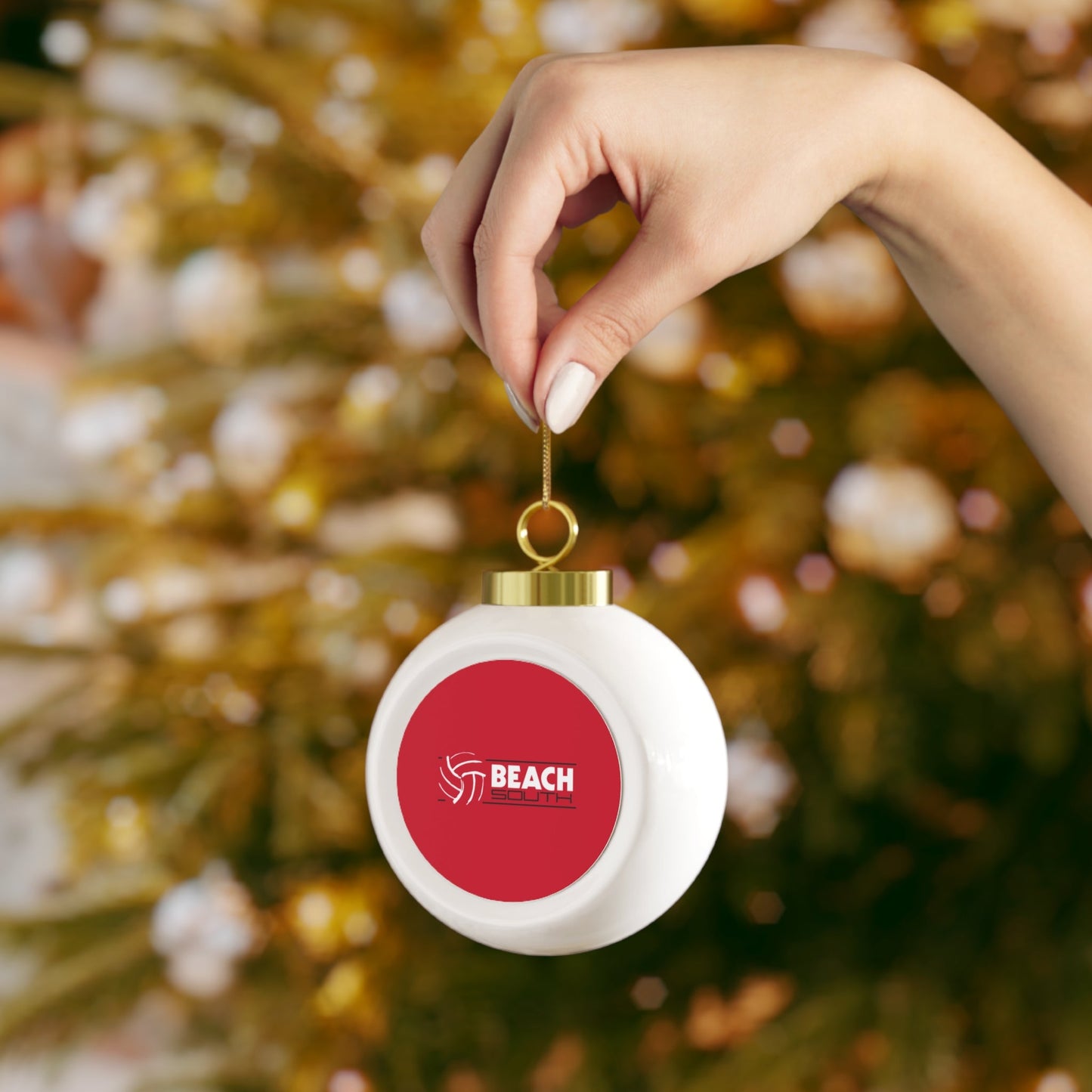 Beach South Volleyball Christmas Ball Ornament