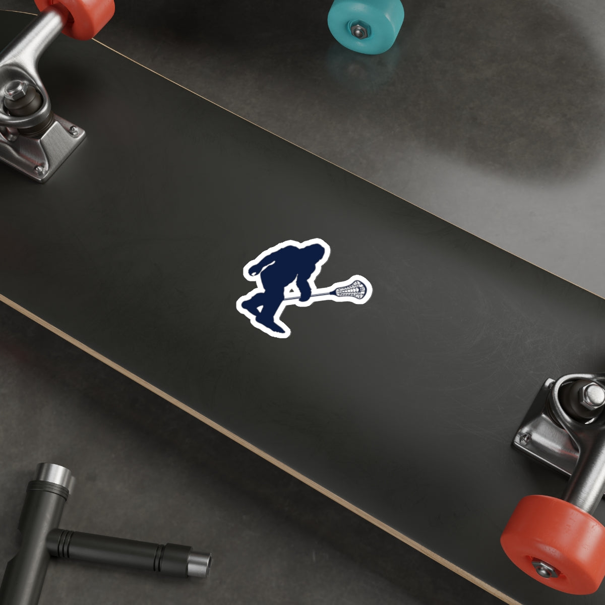 Sasquatch Lacrosse Die Cut Sticker