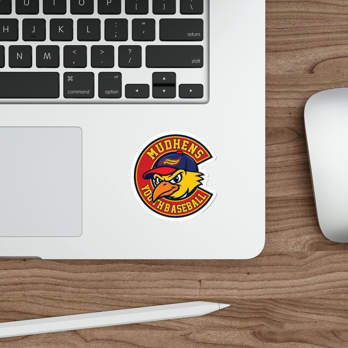 Mudhens Baseball Die Cut Stickers