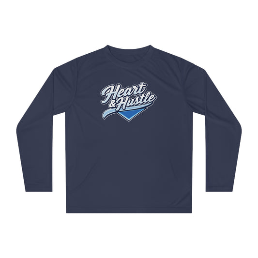 Adult Heart And Hustle Baseball Team 365 Performance Long Sleeve Shirt