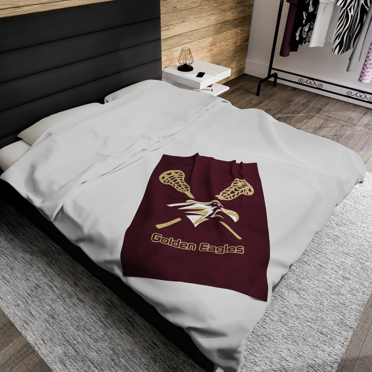 Maple Mountain Youth Lacrosse Velveteen Plush Blanket