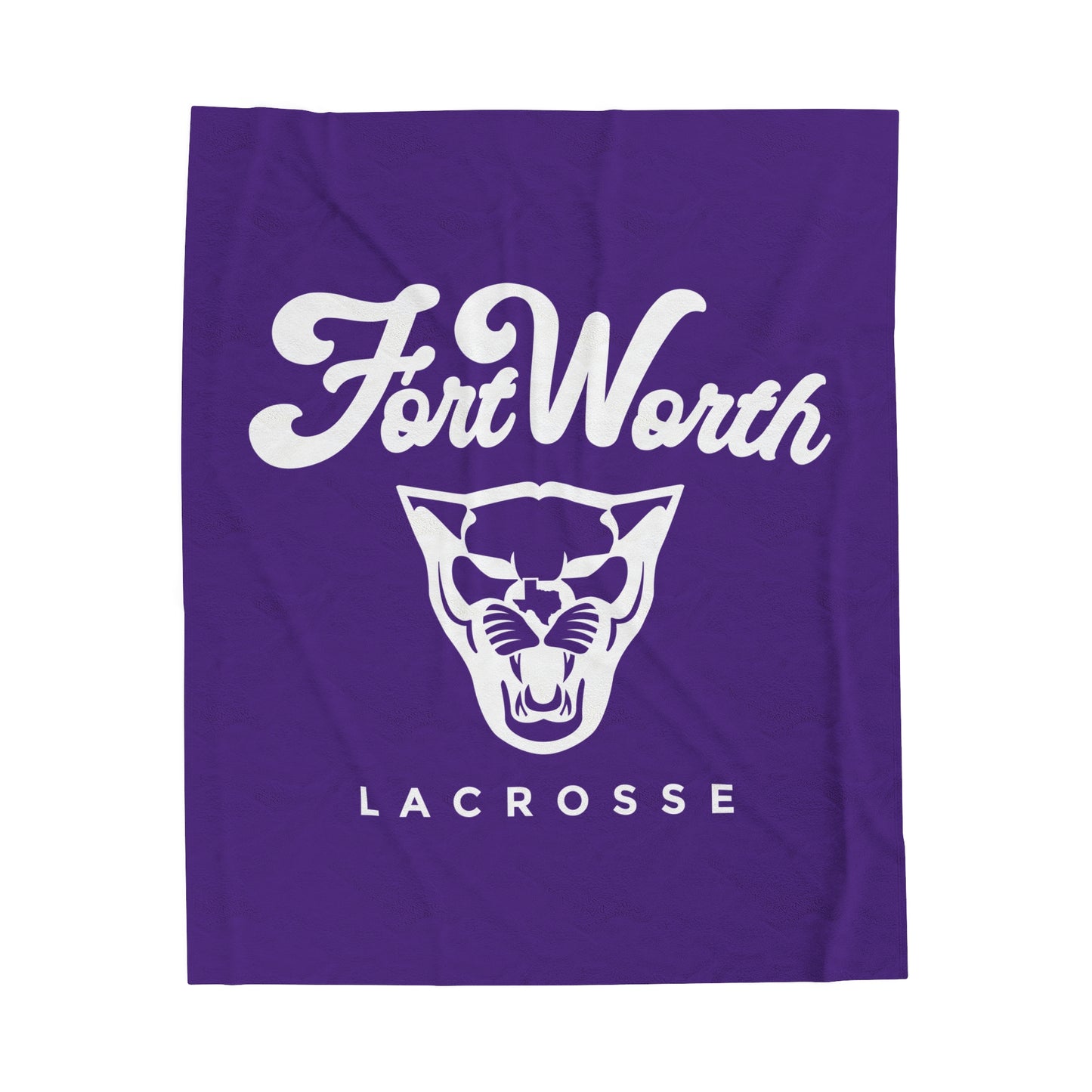 Fort Worth Lacrosse Velveteen Plush Blanket