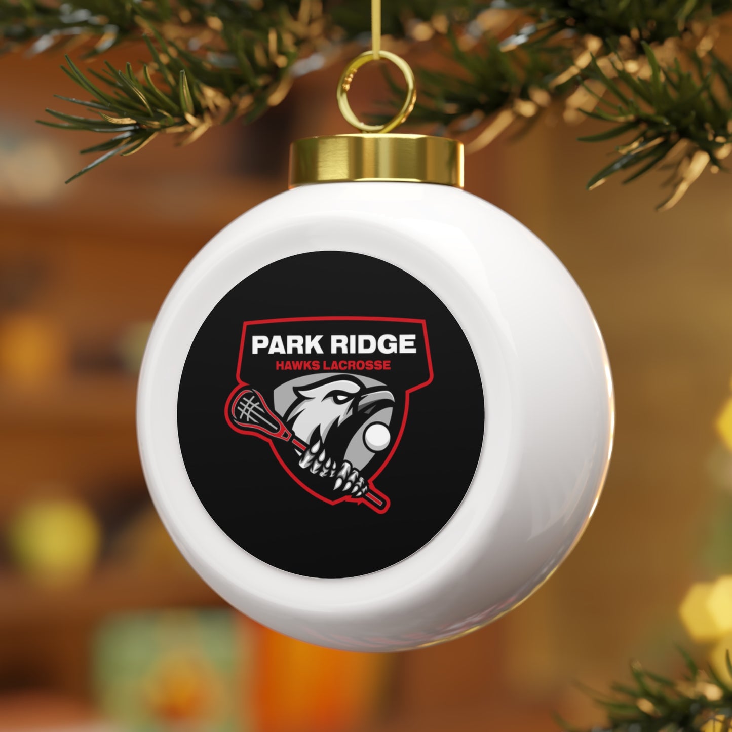 PR Lacrosse Christmas Ball Ornament