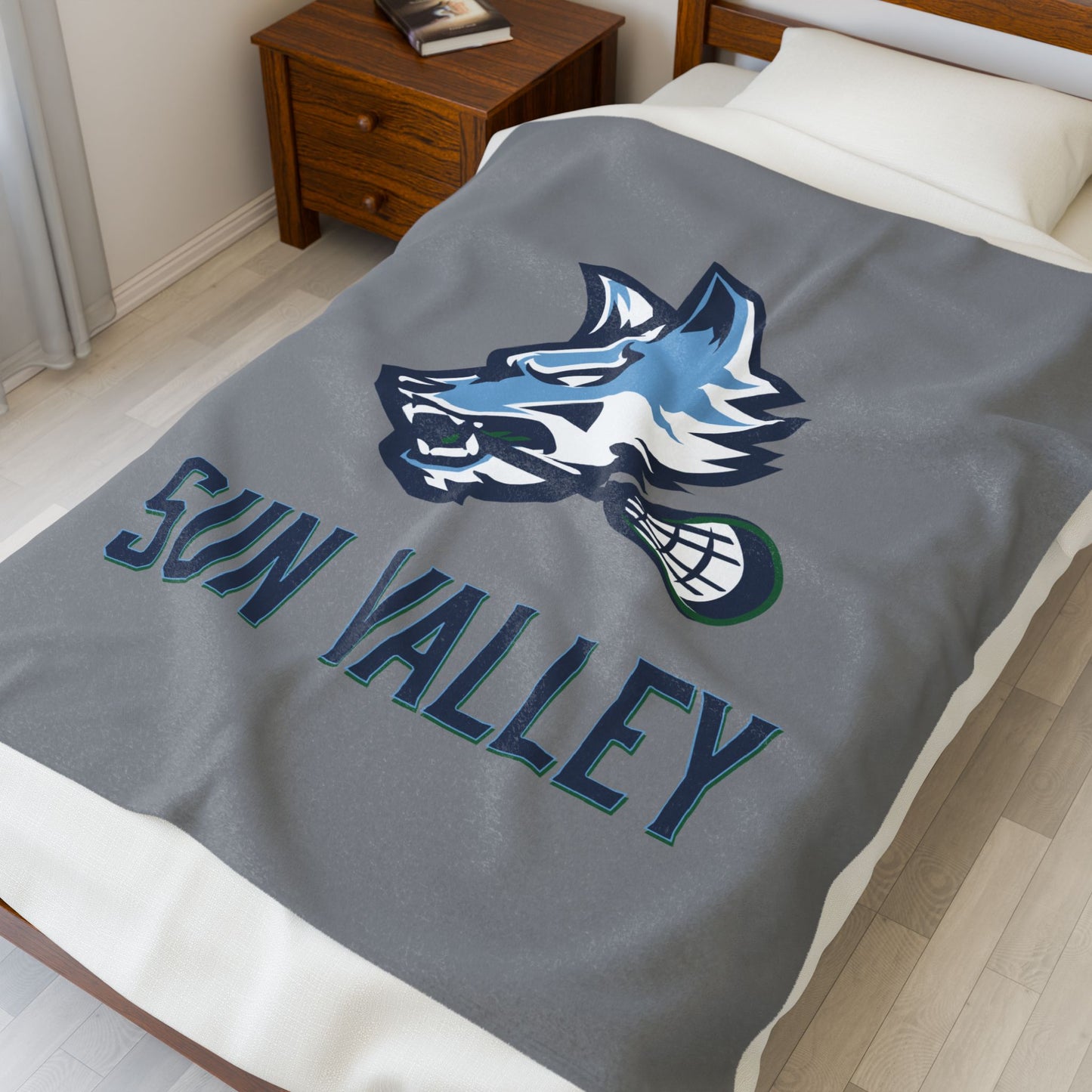 Sun Valley Lacrosse Velveteen Plush Blanket