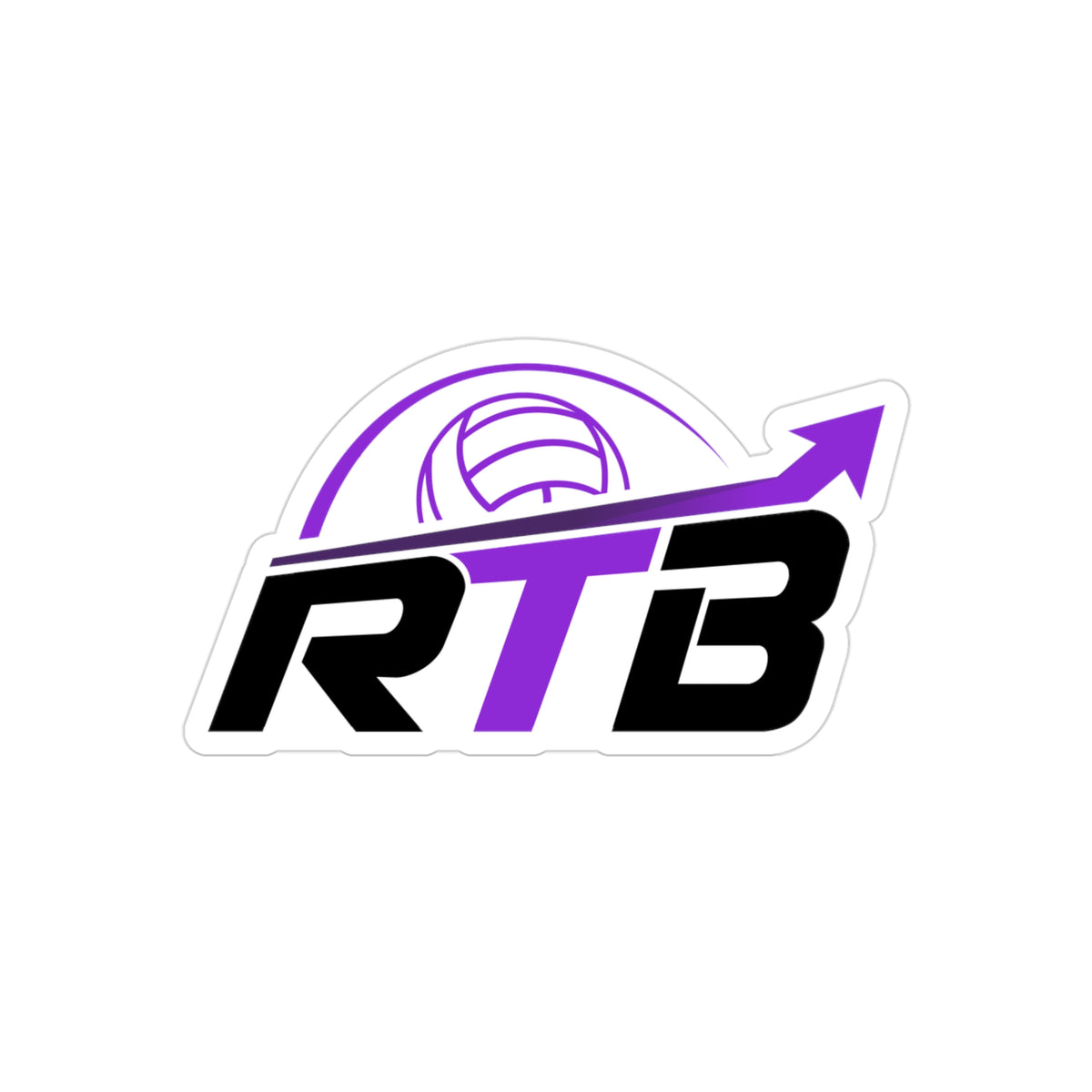 RTB Volleyball Transparent Die-Cut Outdoor Sticker