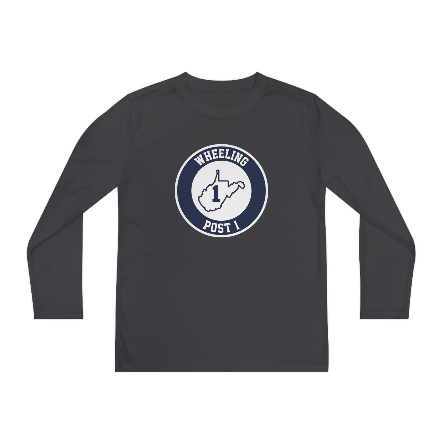 Youth Wheeling Post 1 Sport-Tek Performance Long Sleeve Shirt