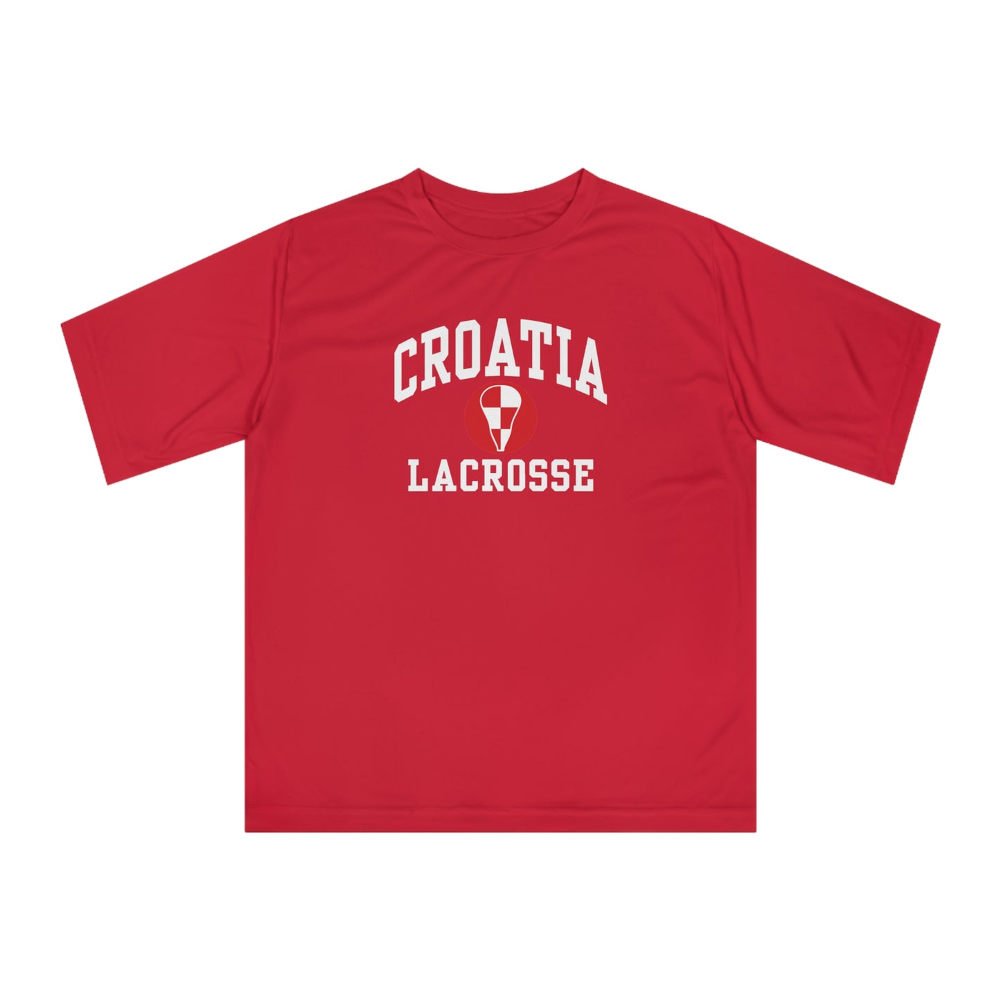 Adult Croatia Lacrosse Team 365 Zone Performance T-Shirt