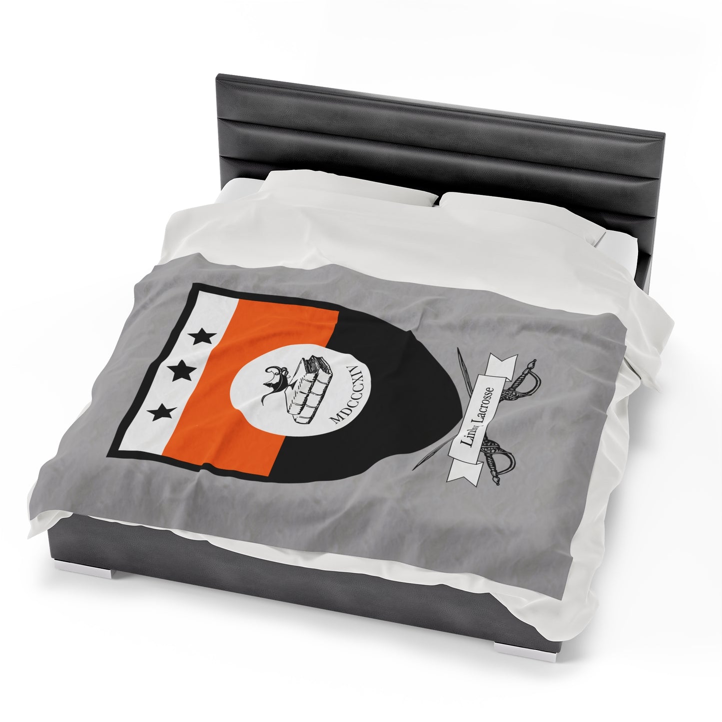 Linsly Lacrosse Velveteen Plush Blanket