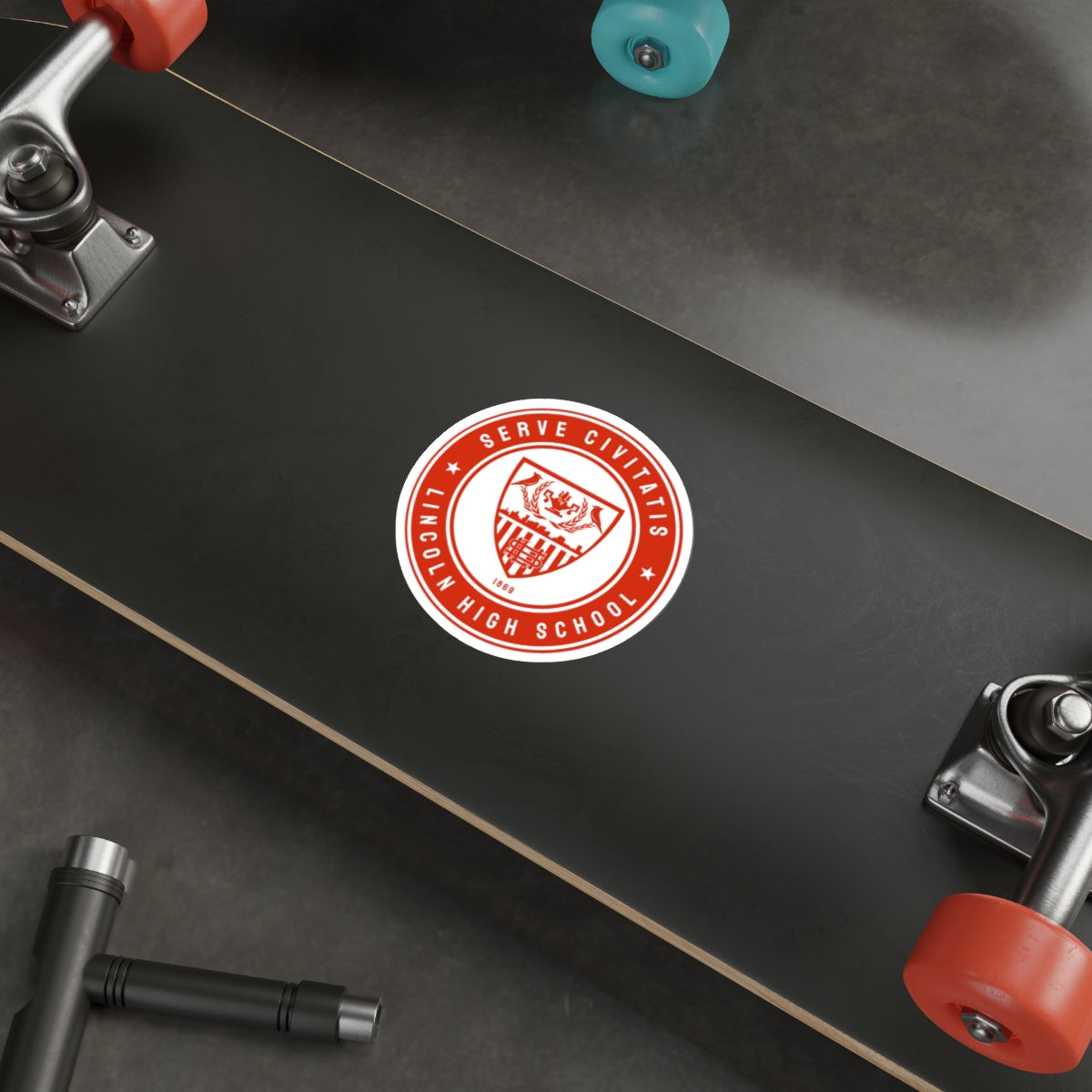 Lincoln Lacrosse Die-Cut Outdoor Sticker