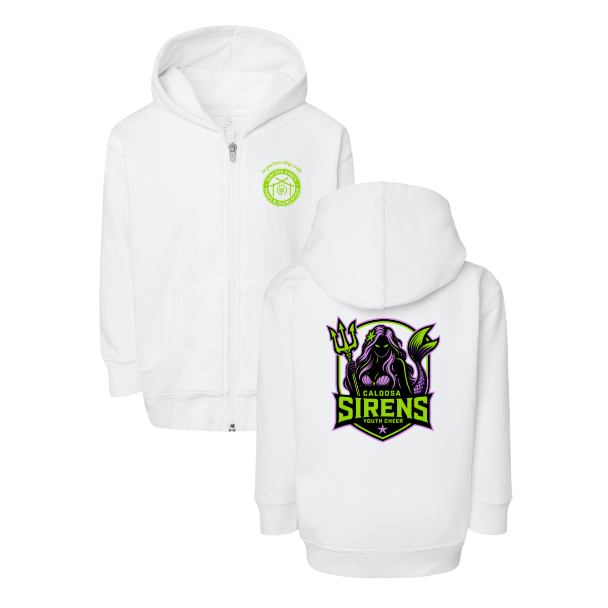 Toddler Caloosa Sirens Rabbit Skins Full-Zip Fleece Hoodie