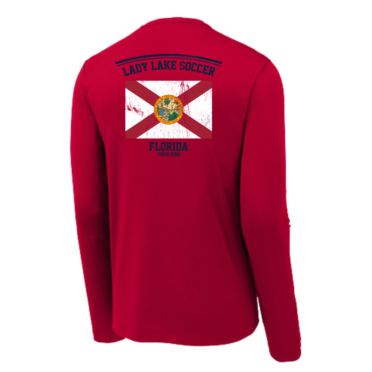 Adult Lady Lake Soccer Association Sport-Tek Posi UV Pro LS Tee