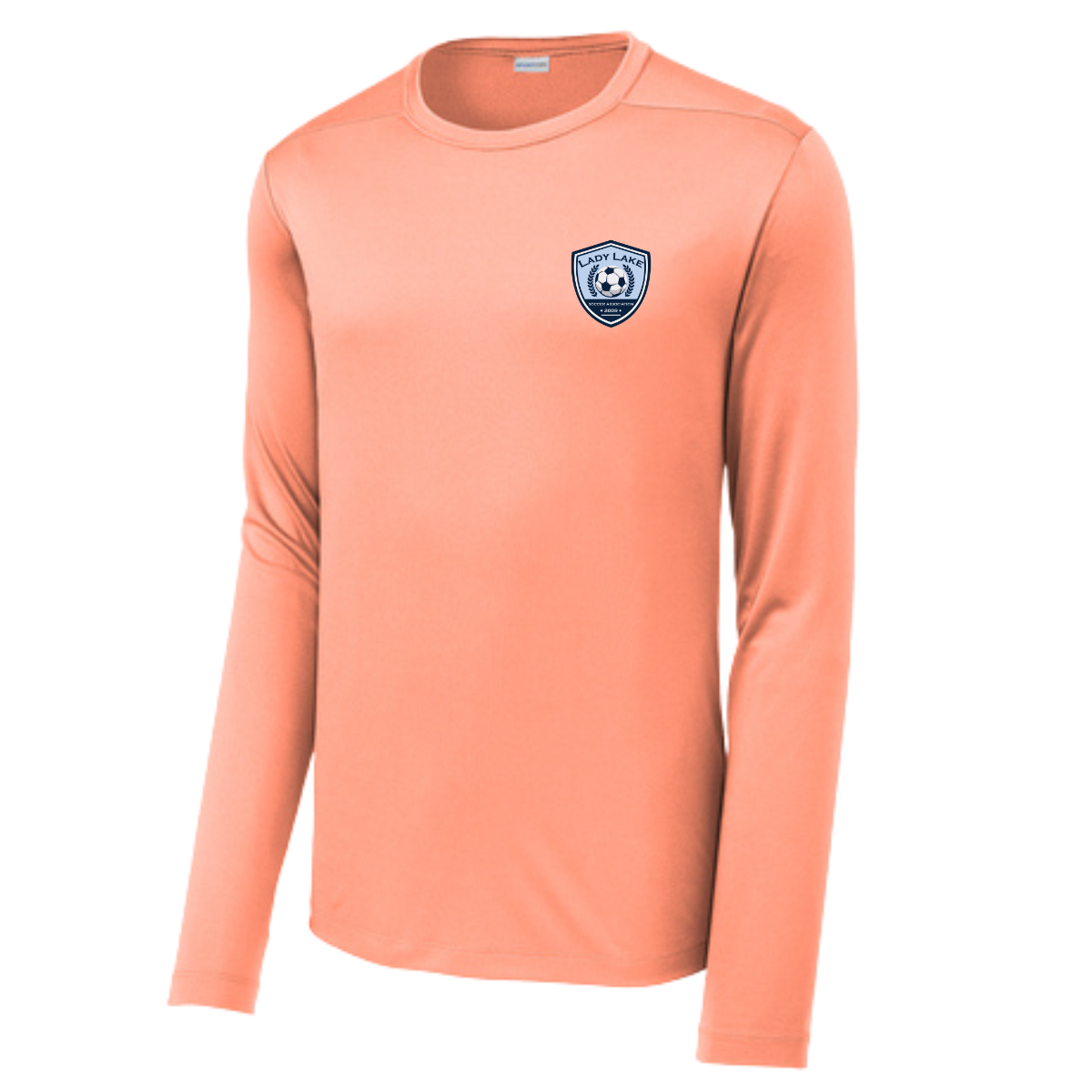 Adult Lady Lake Soccer Association Sport-Tek Posi UV Pro LS Tee