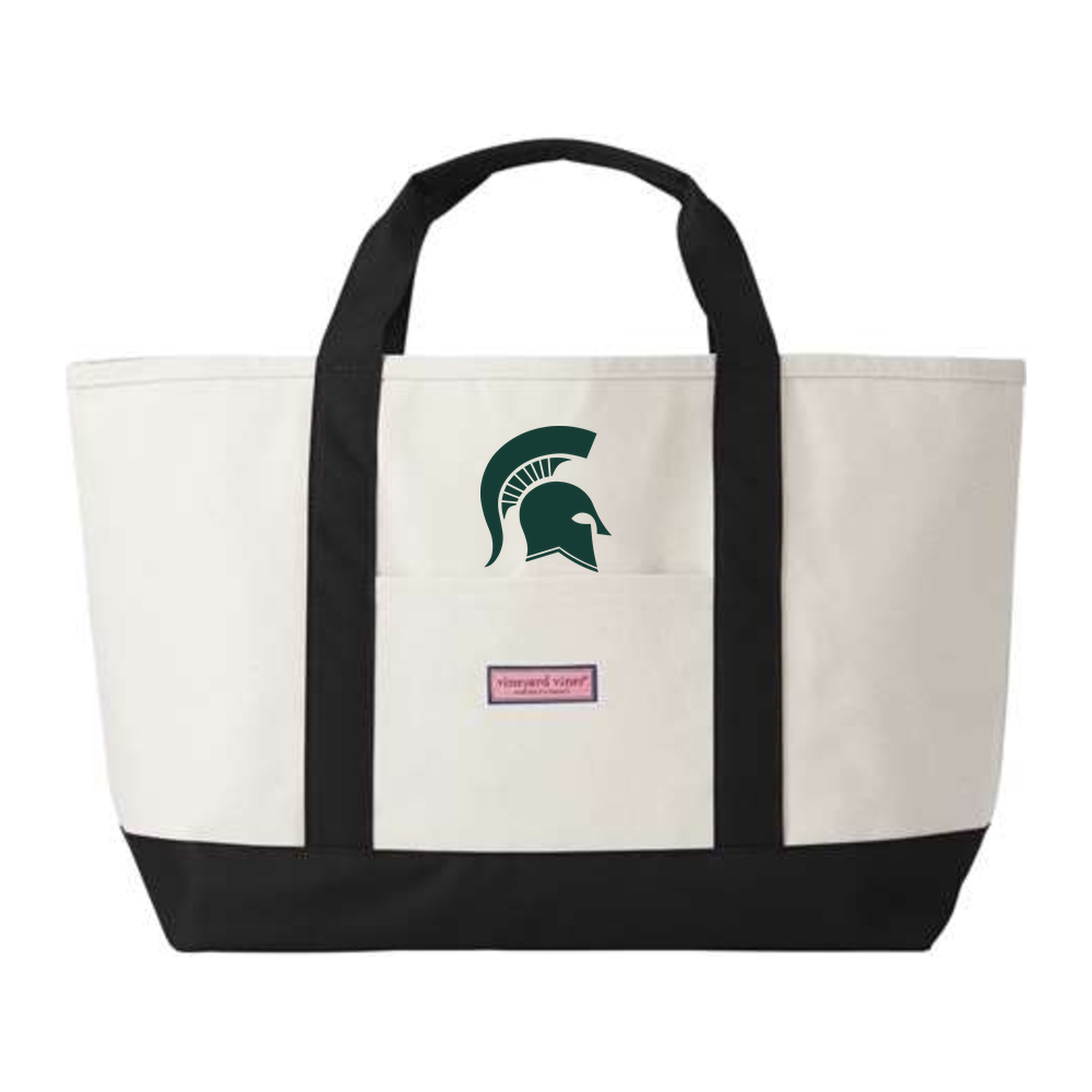 Skyline Spartans Lacrosse Vineyard Vines Captain Tote — Black