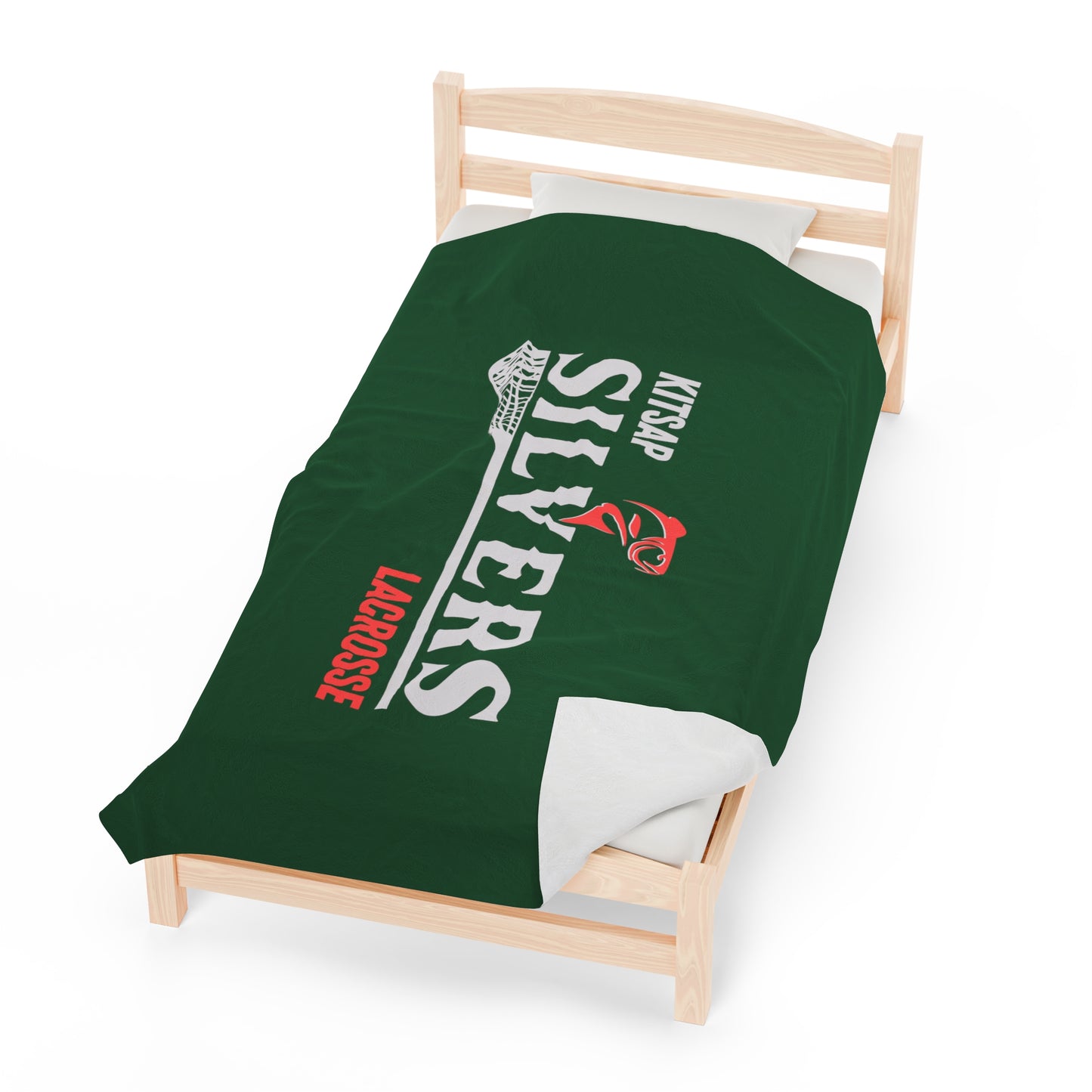 Kitsap Lacrosse Velveteen Plush Blanket