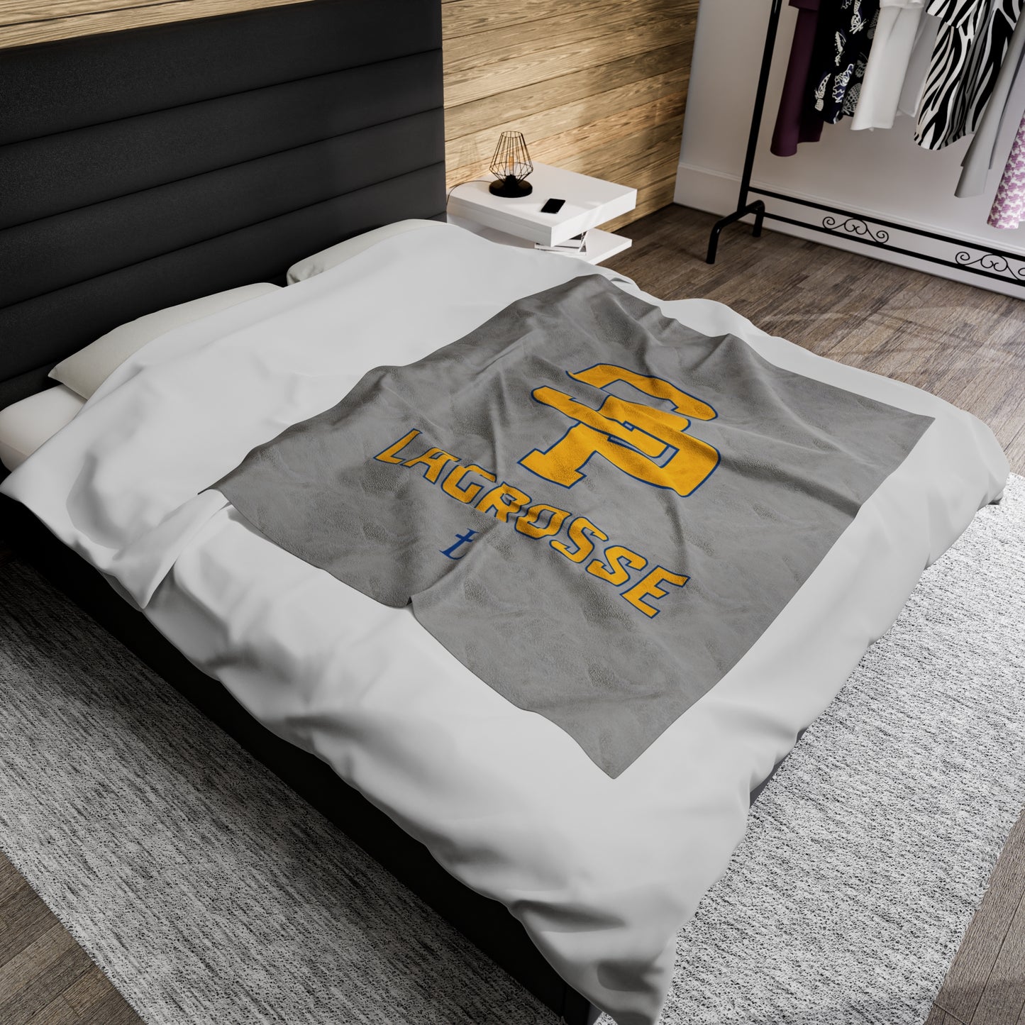 Saint Paul's Lacrosse Velveteen Plush Blanket
