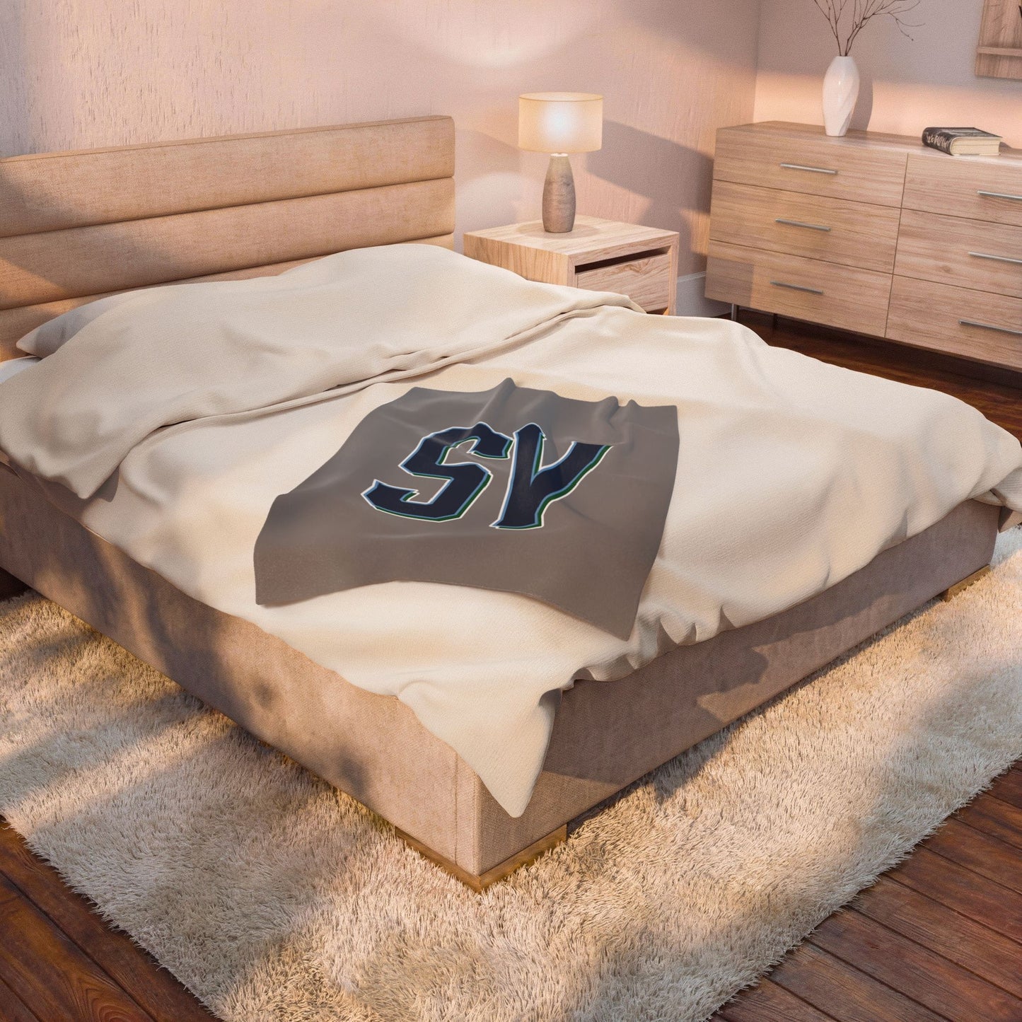 Sun Valley Lacrosse Velveteen Plush Blanket