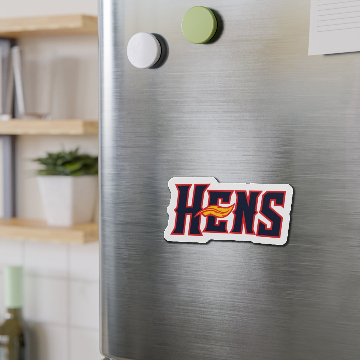 Mudhens Baseball Die-Cut Magnet
