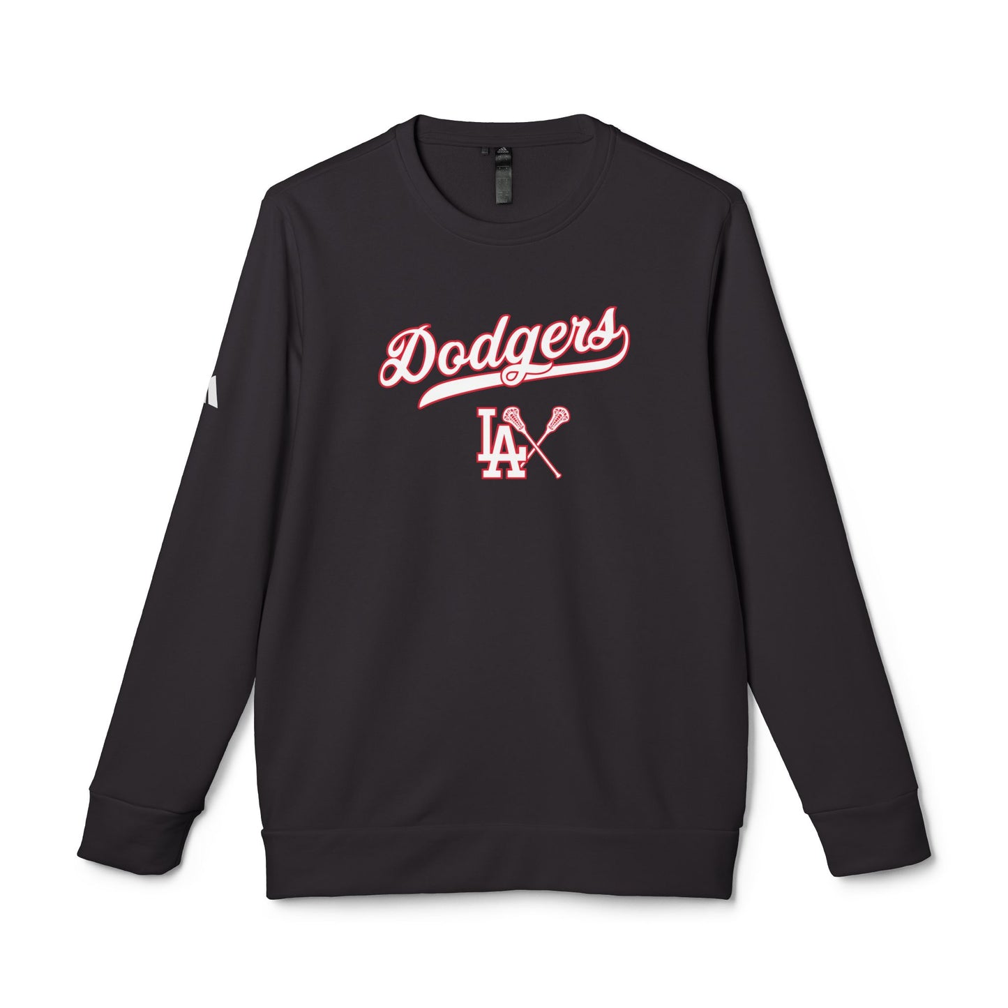 Adult Dodgers Adidas Fleece Crewneck