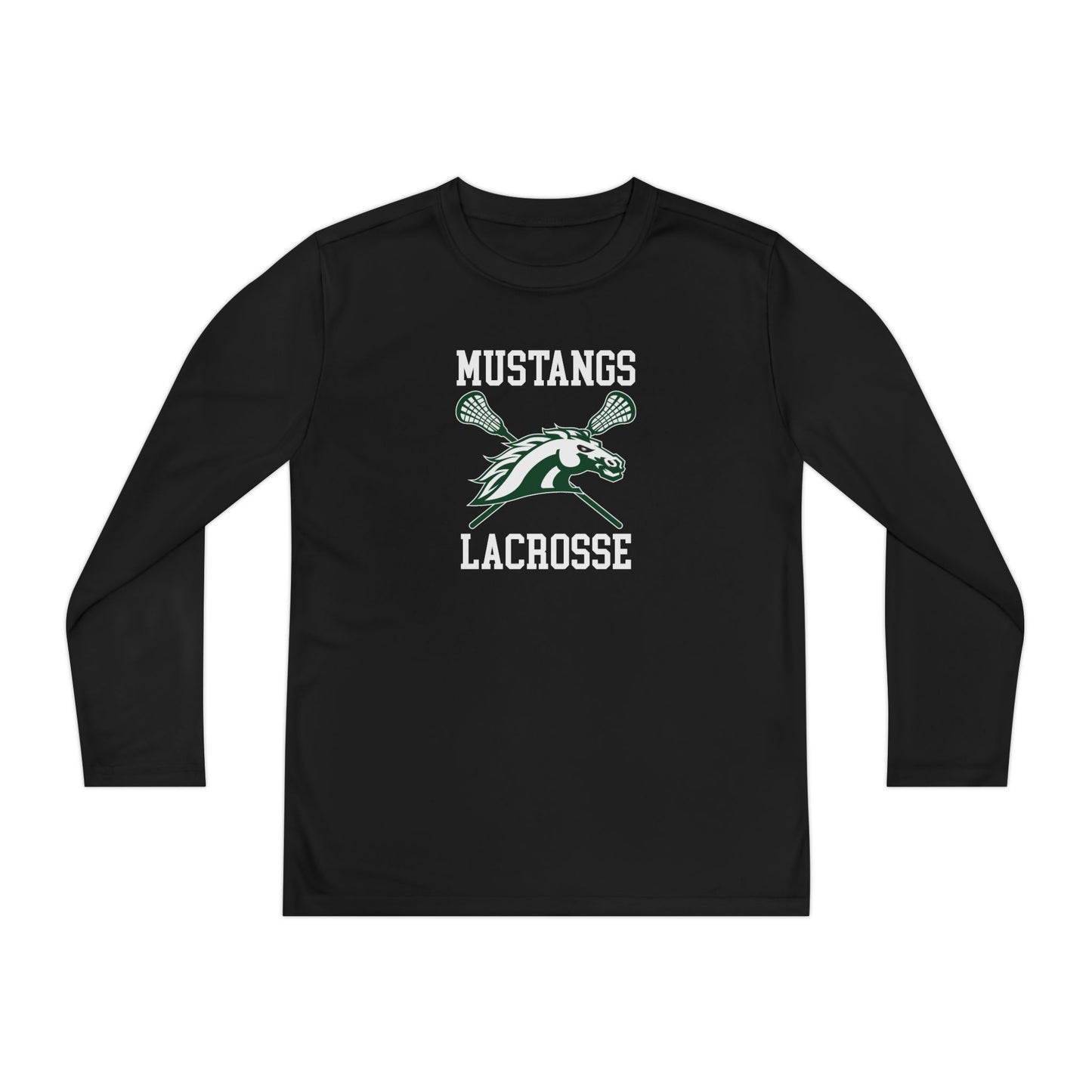 Youth Mustangs Lacrosse Sport-Tek Performance Long Sleeve Shirt