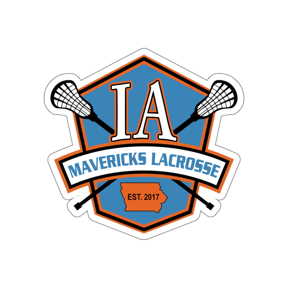 Iowa Mavericks Die Cut Stickers