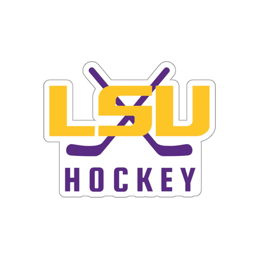 LSU Ice Hockey Die-Cut Sticker