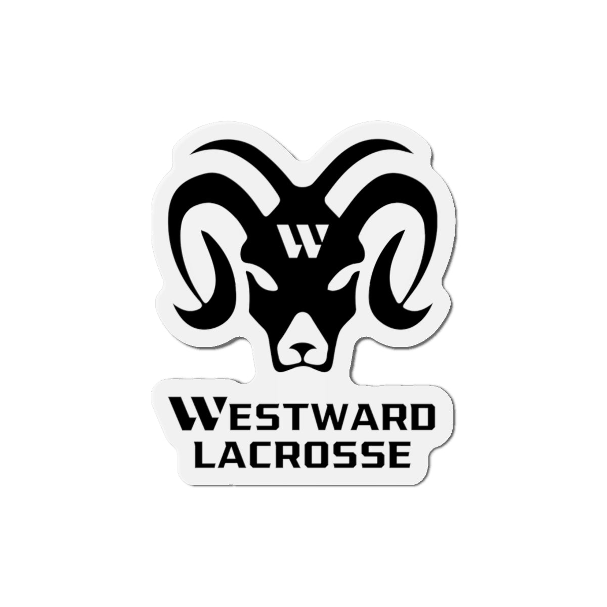 Westward Lacrosse Die-Cut Magnet