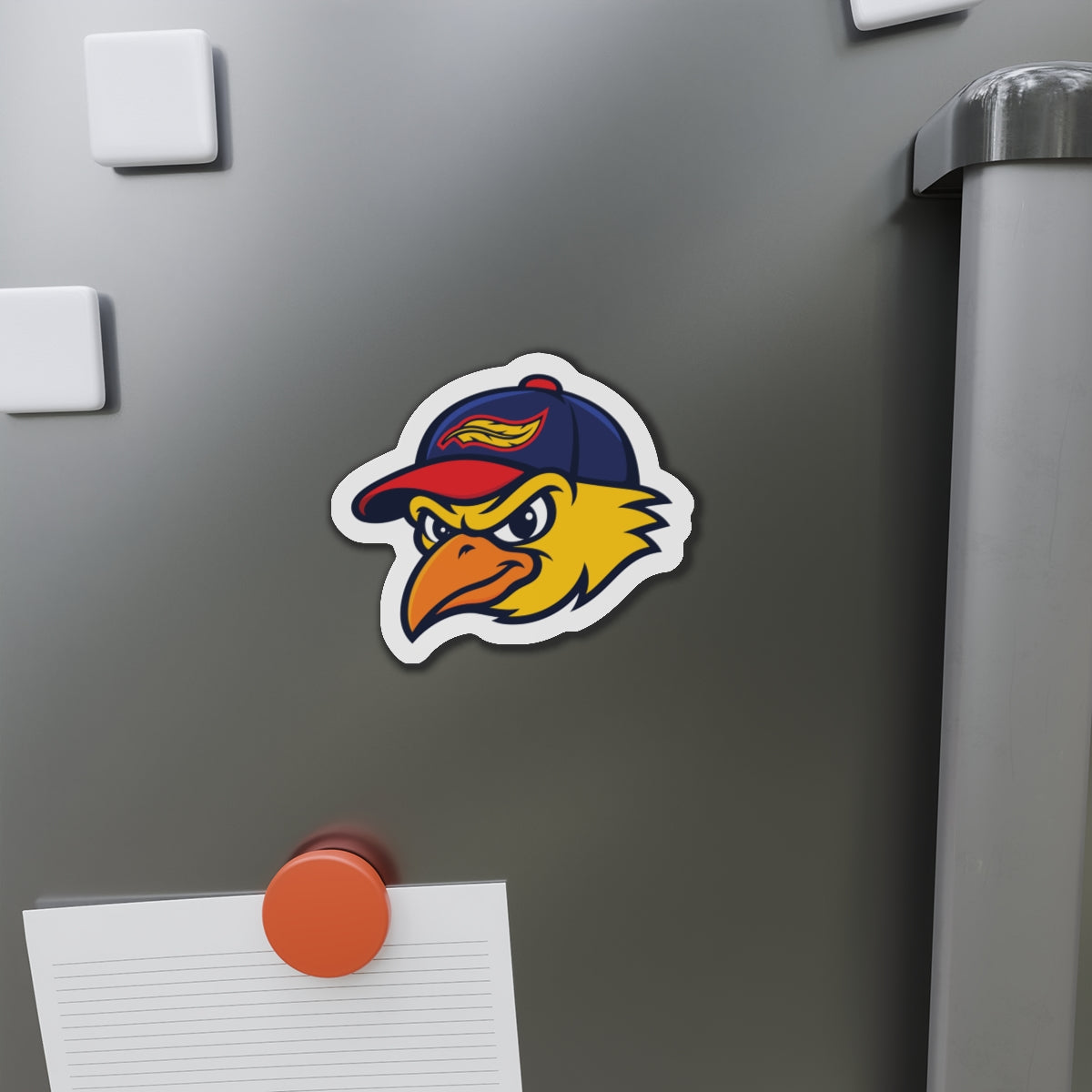 Mudhens Baseball Die-Cut Magnet