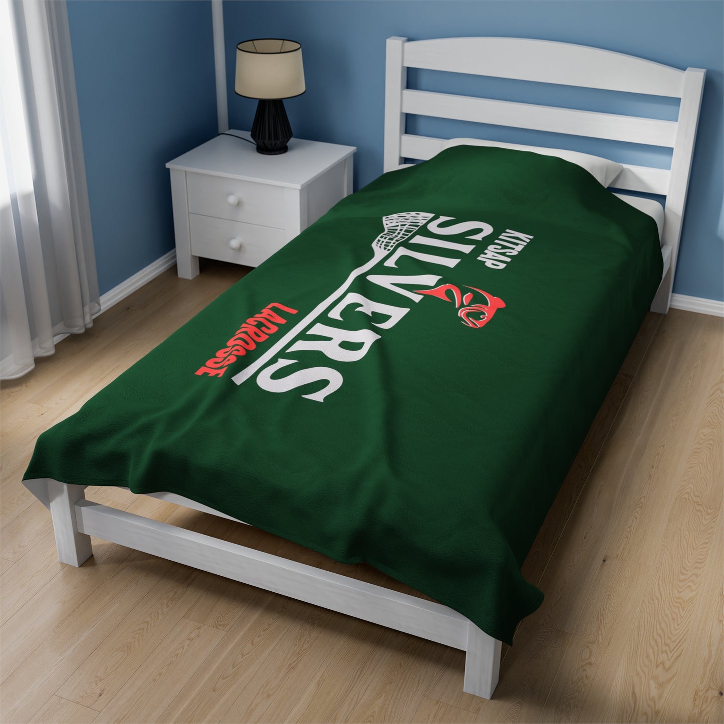 Kitsap Lacrosse Velveteen Plush Blanket