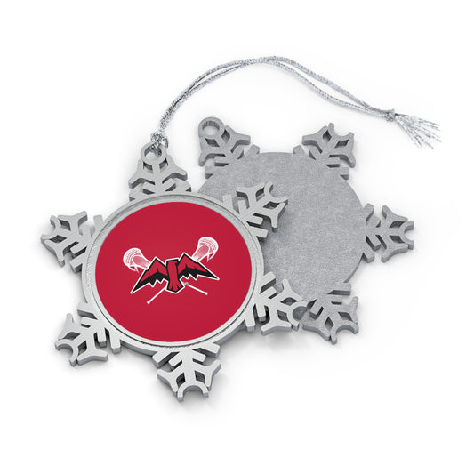 Montrose Lacrosse Pewter Snowflake Ornament