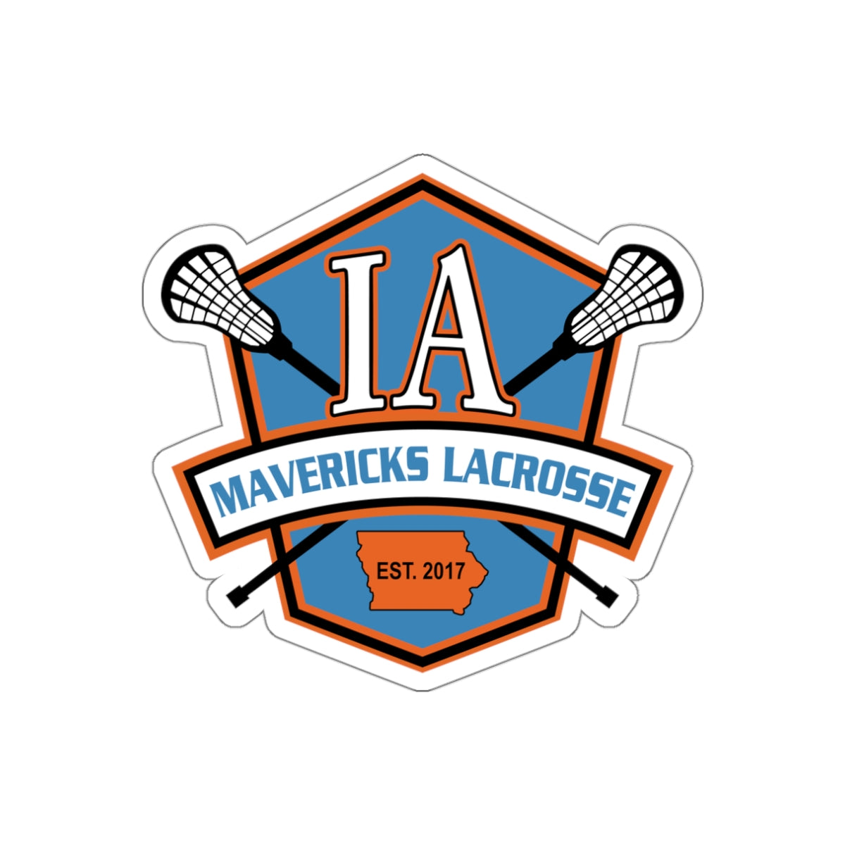 Iowa Mavericks Die Cut Stickers