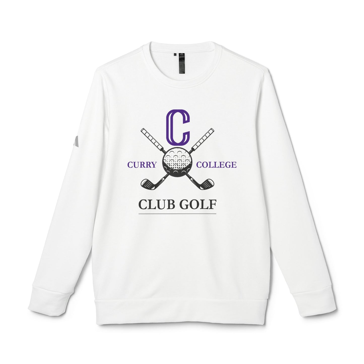 Adult Curry College Golf Adidas Fleece Crewneck Sweatshirt