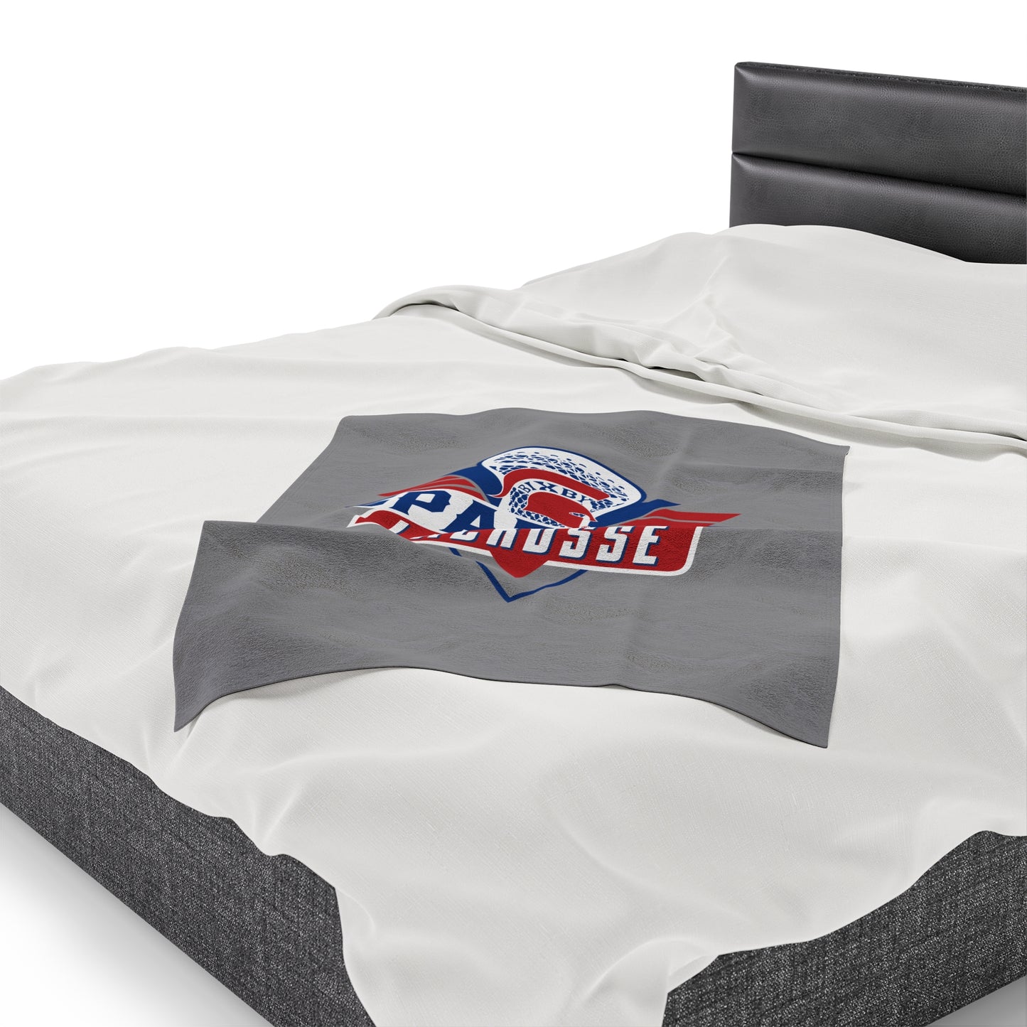 Bixby Spartan Lacrosse Velveteen Plush Blanket