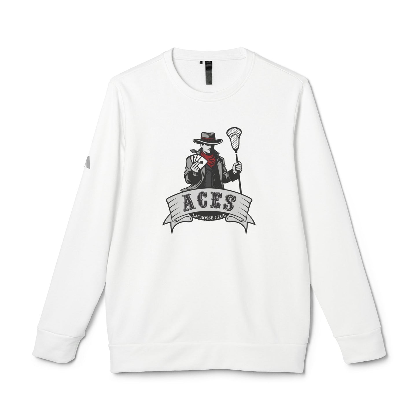Adult Aces Lacrosse Adidas Fleece Crewneck Sweatshirt