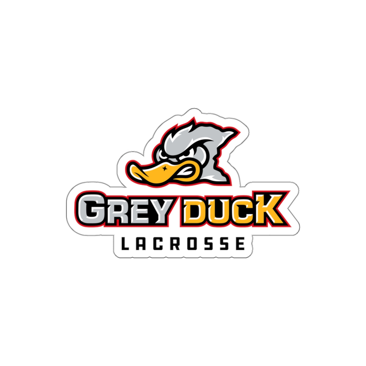 Grey Duck Lacrosse Die-Cut Sticker