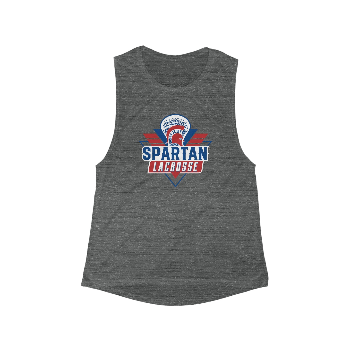Women's Bixby Spartan Lacrosse Bella + Canvas Flowy Scoop Sport Tank
