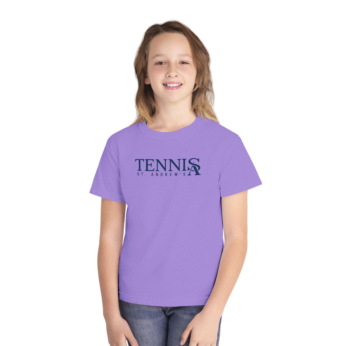 Youth Saints Tennis Comfort Colors Garment Dyed T-Shirt