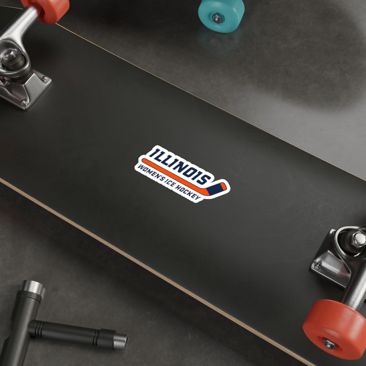 Illinois Women's Hockey Die-Cut Sticker